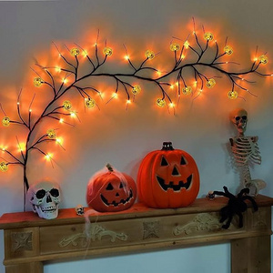 Popular DIY shape branch light bats pumpkin halloween decoration led lights 8 function battery operated home decor led lights