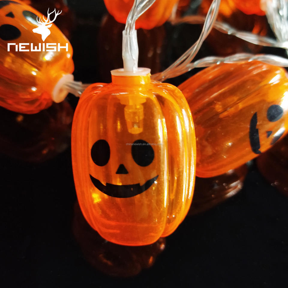 Newish Pumpkin Night Lamp Lantern 3D Battery Operated Indoor Halloween Home Decoration String Light