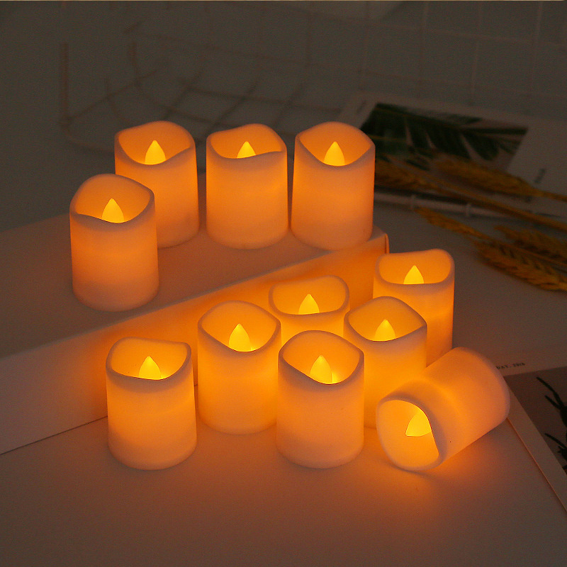 Mini colorful abs reusable tealight candles battery operated flameless led valentine's day mini led lights for decoration