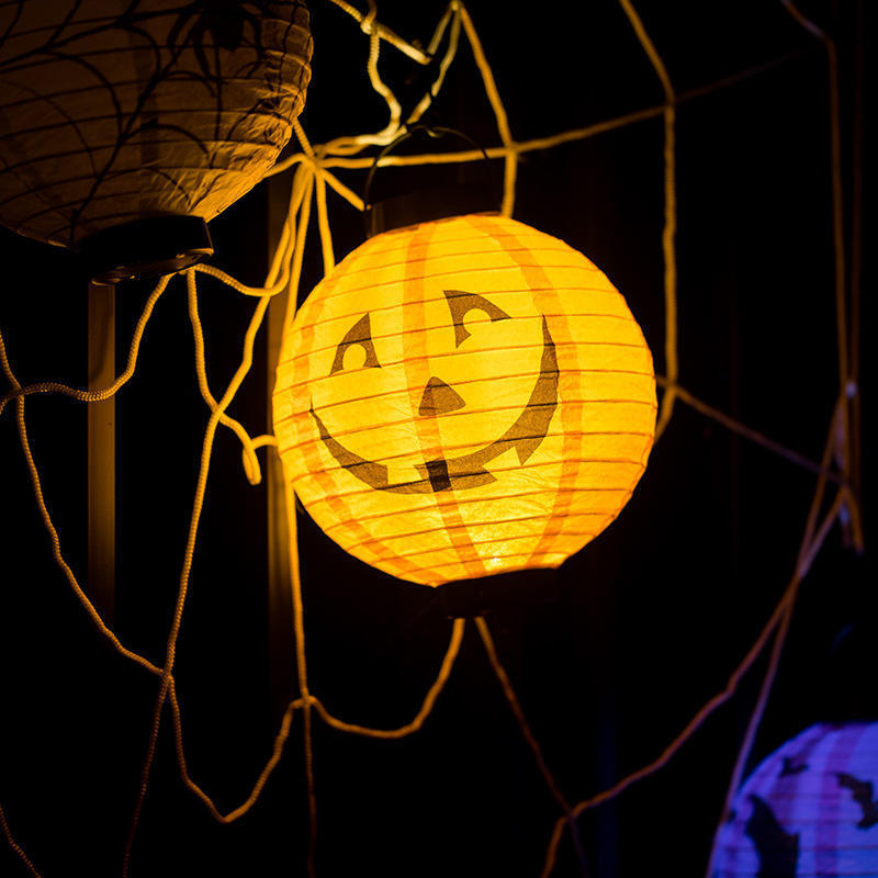 Newish Multi Styles Hanging Battery Operated Halloween Indoor Party Decoration Flickering Pumpkin Led Light Lantern