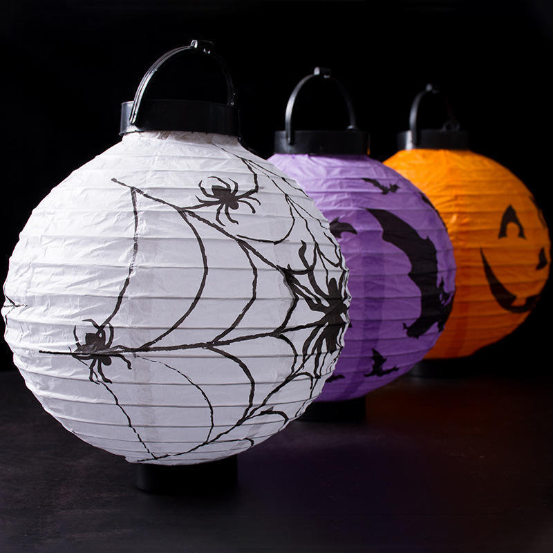 Newish Multi Styles Hanging Battery Operated Halloween Indoor Party Decoration Flickering Pumpkin Led Light Lantern