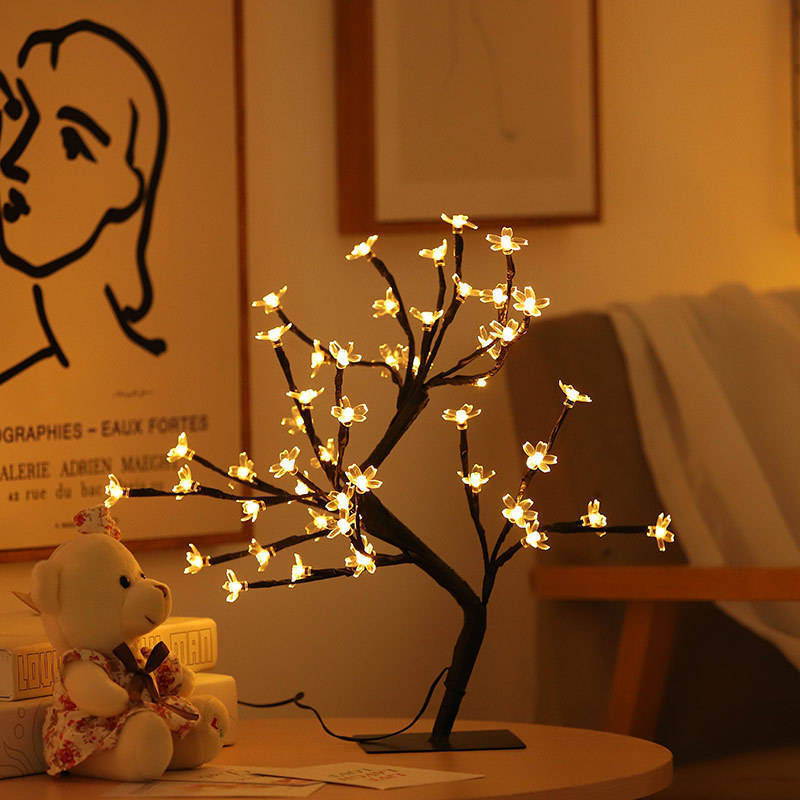 Newish Home Decor Night USB Luminous Tree Lamp Christmas LED Cherry Blossom Light Creative led flowers Lights or adapter plug