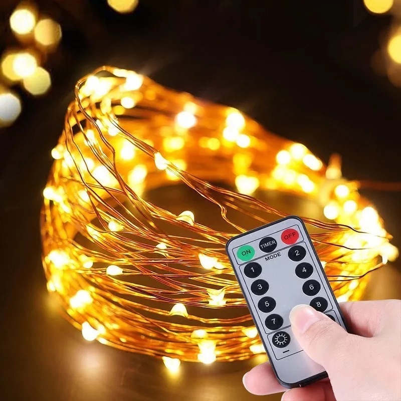 remote control Waterproof Battery Operated 10Ft/30 LEDs Fairy lights Starry LED christmas String Lights for holiday decoration