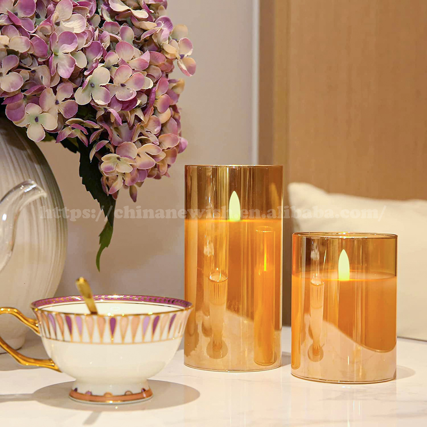 Newish Pillar Real Wax Electric Candle Battery Operated Flameless Led Candles with Remote for Home Decoration