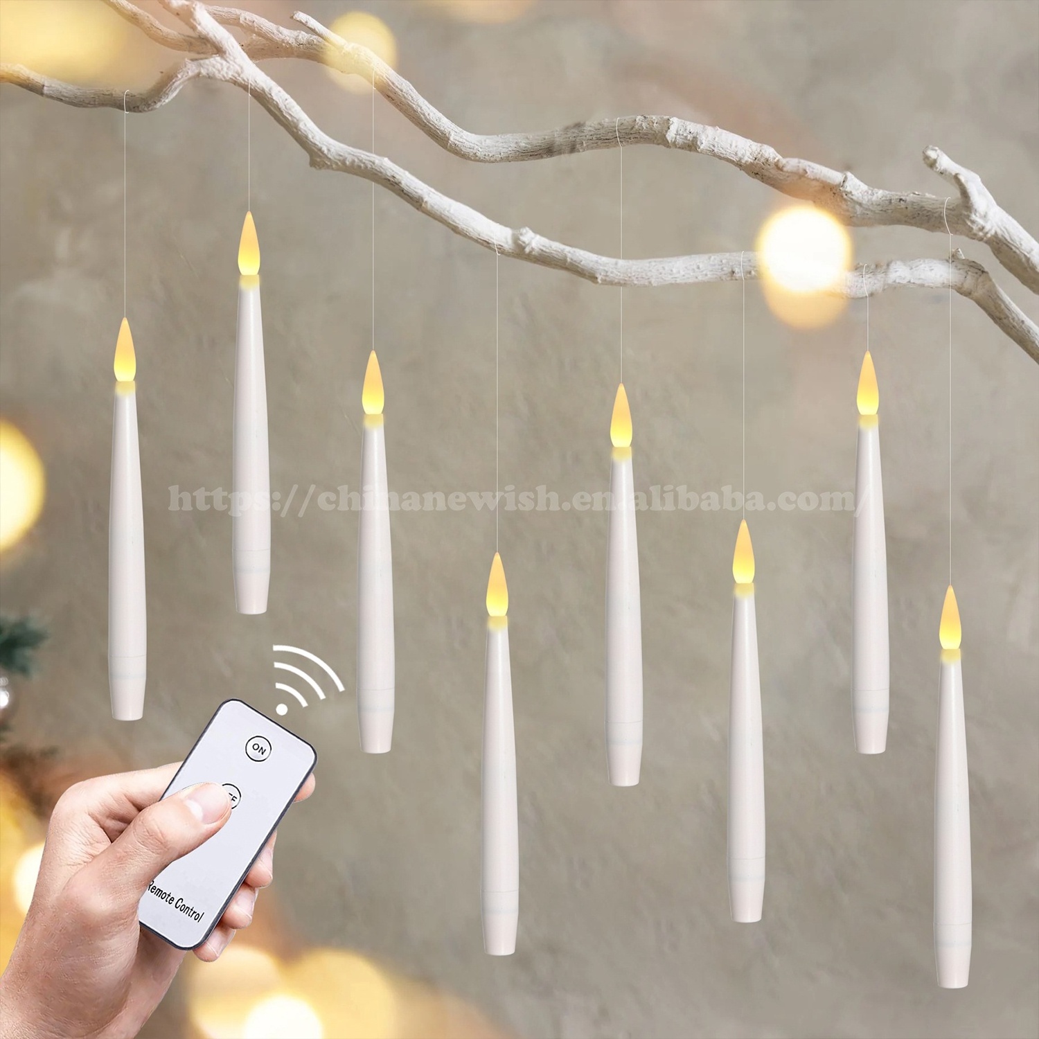 Newish  22pcs Magic Wand Remote Timer Flameless Taper Floating Candles