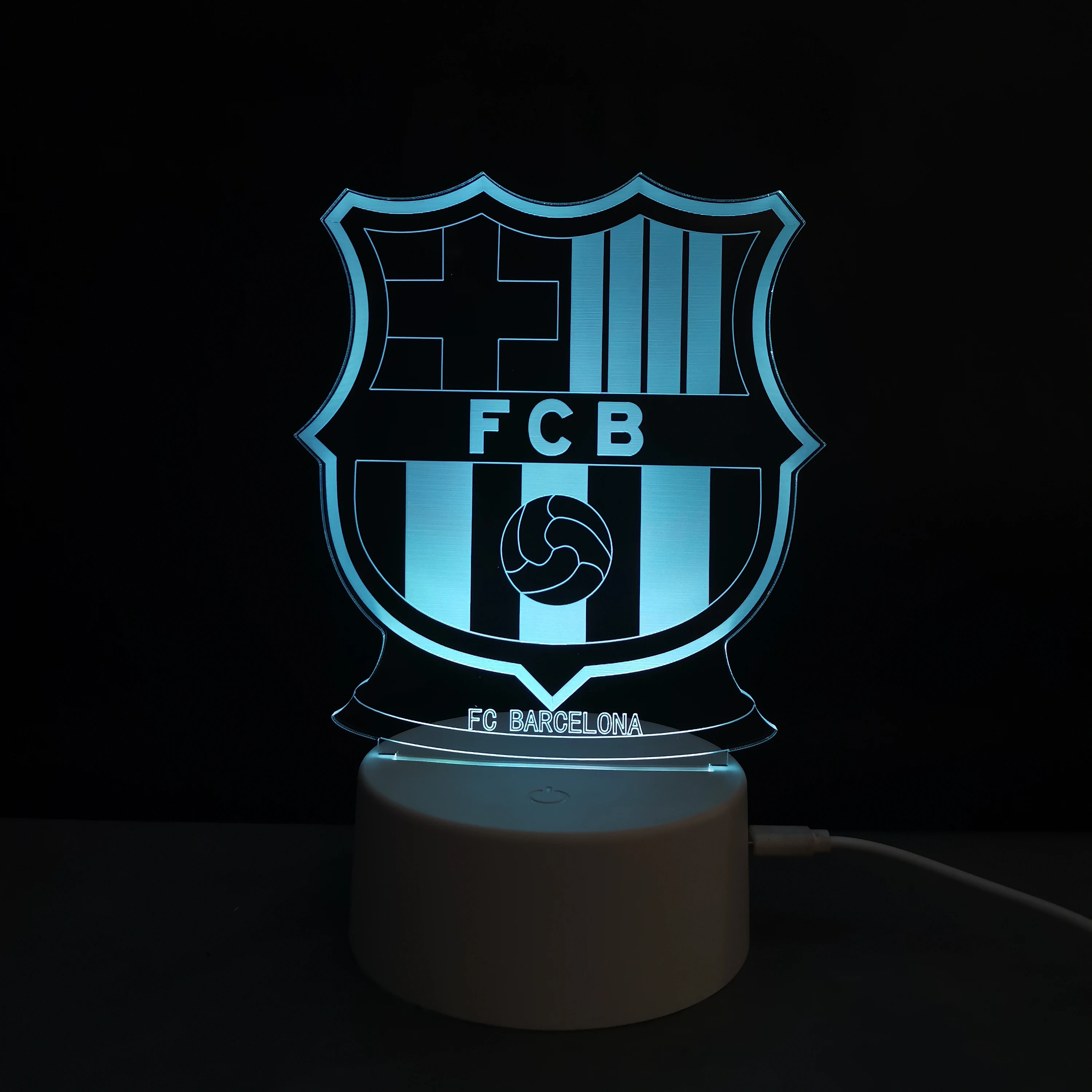 Custom Creative 3D Illusion anime Lamparas Football club styles led night light plug in night lights with sensor