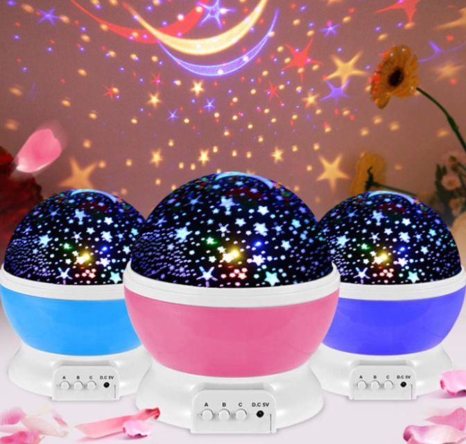 3D Popular Kid Room Decor RGB Ocean night Dream Moon Star Lamp Master Starry Sky Projector Led Lamparas Light