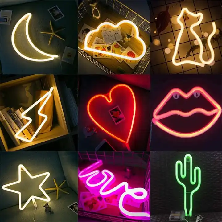 Wholesale 1000 designs neon lamp unicorn star popular led neon lights home decoration kids room table desk decor led neon light