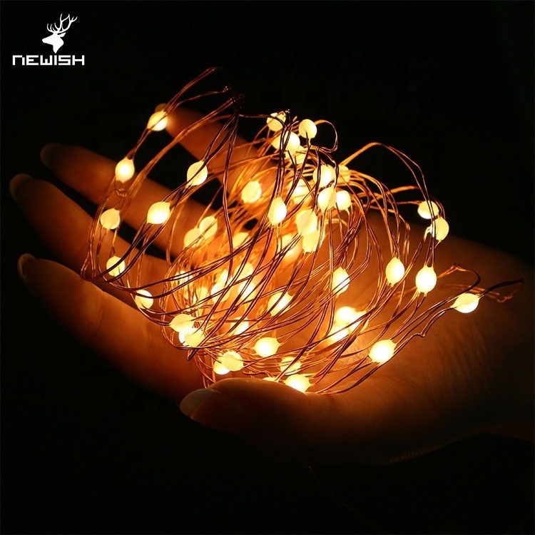 Newish 100 Bulbs 10M 33Ft USB Waterproof Remote Control Flexible Big Bulb LED String Copper Wire Fairy Lights For Christmas