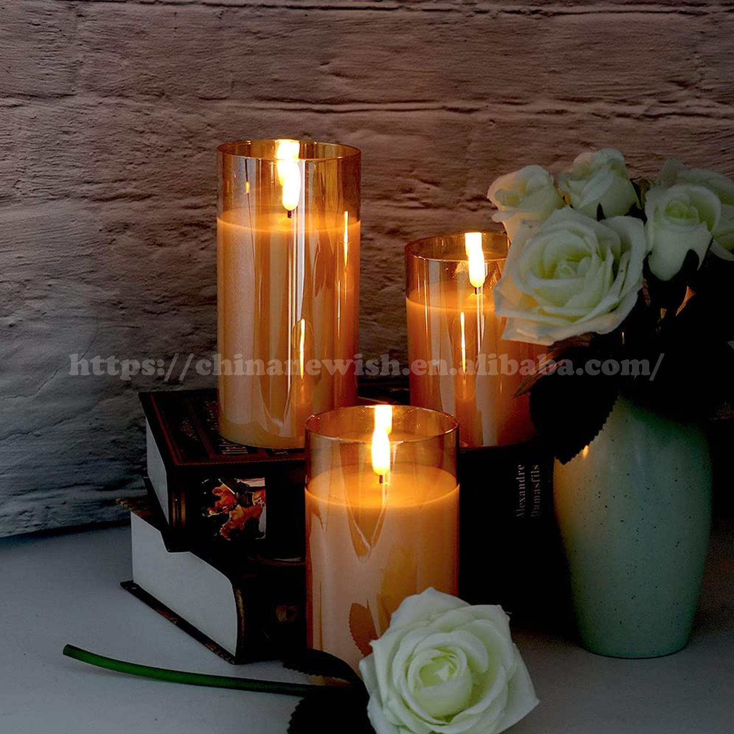 Newish Pillar Real Wax Electric Candle Battery Operated Flameless Led Candles with Remote for Home Decoration