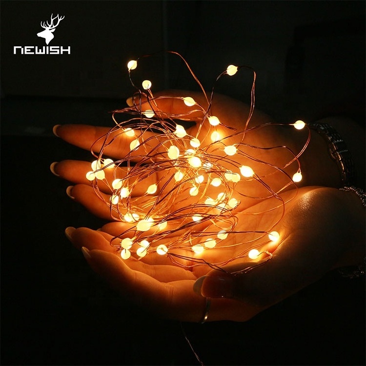 Newish 100 Bulbs 10M 33Ft USB Waterproof Remote Control Flexible Big Bulb LED String Copper Wire Fairy Lights For Christmas