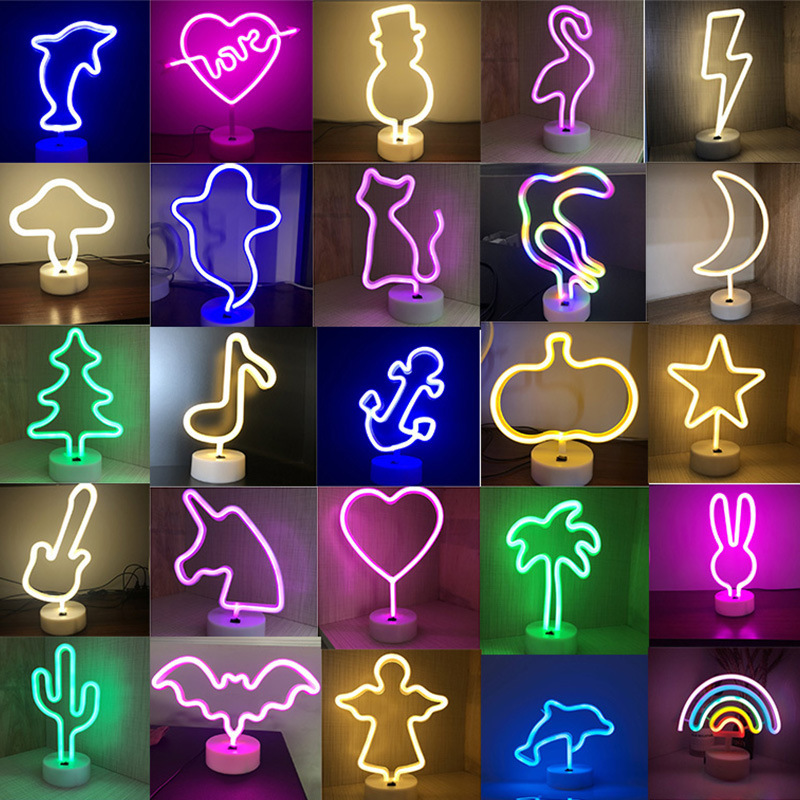 Wholesale 1000 designs neon lamp unicorn star popular led neon lights home decoration kids room table desk decor led neon light