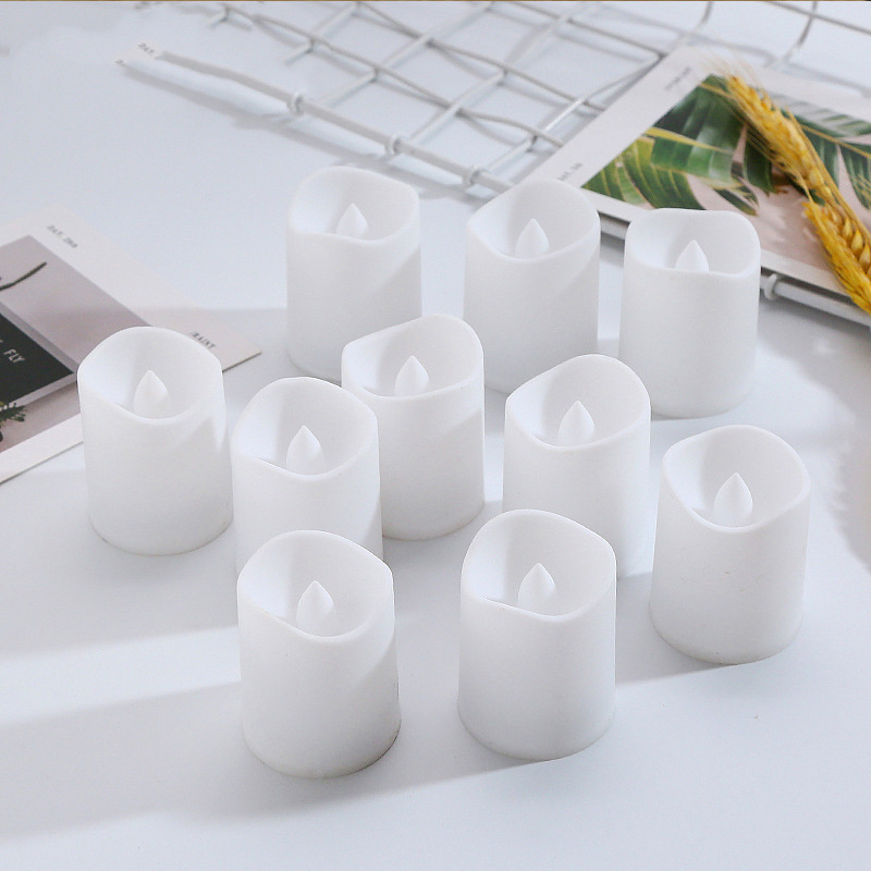 Mini colorful abs reusable tealight candles battery operated flameless led valentine's day mini led lights for decoration