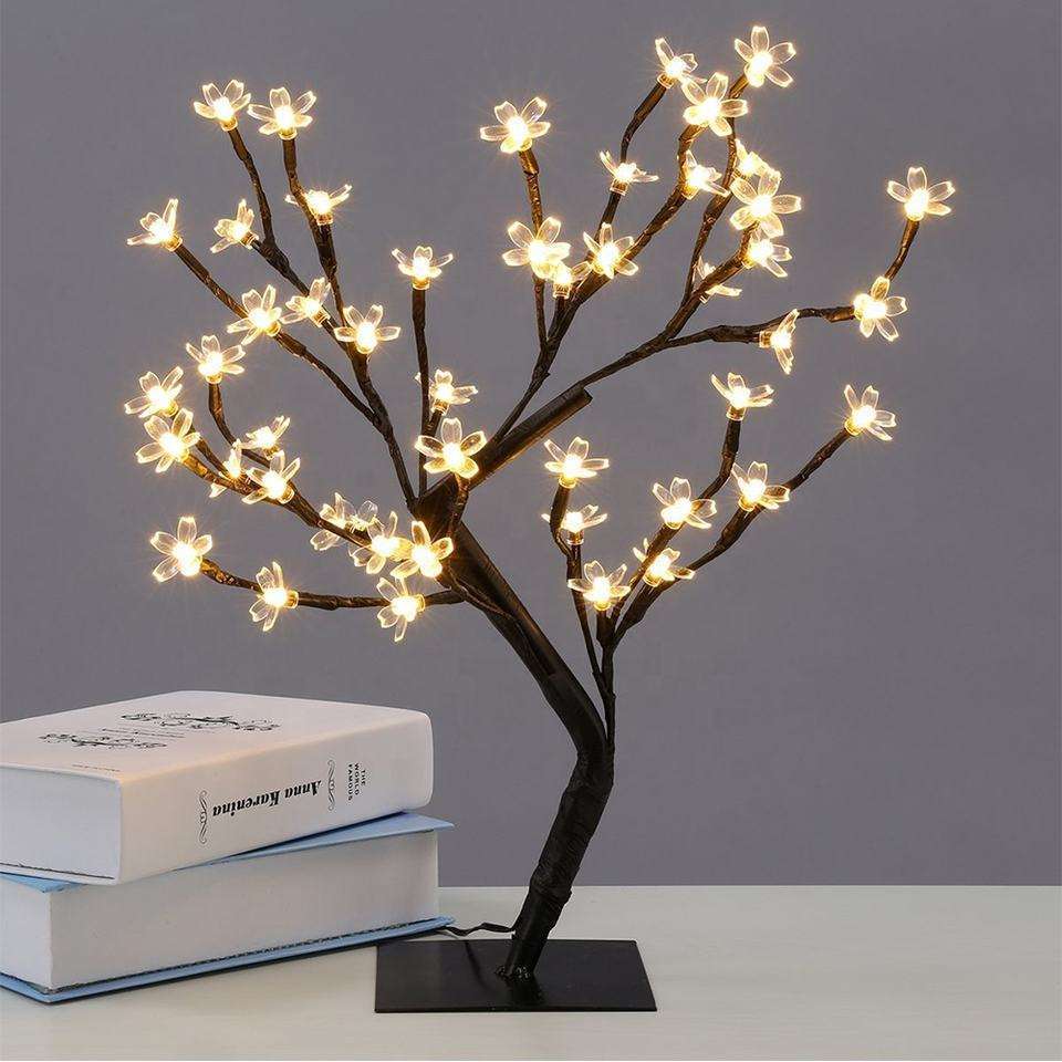 Newish Home Decor Night USB Luminous Tree Lamp Christmas LED Cherry Blossom Light Creative led flowers Lights or adapter plug