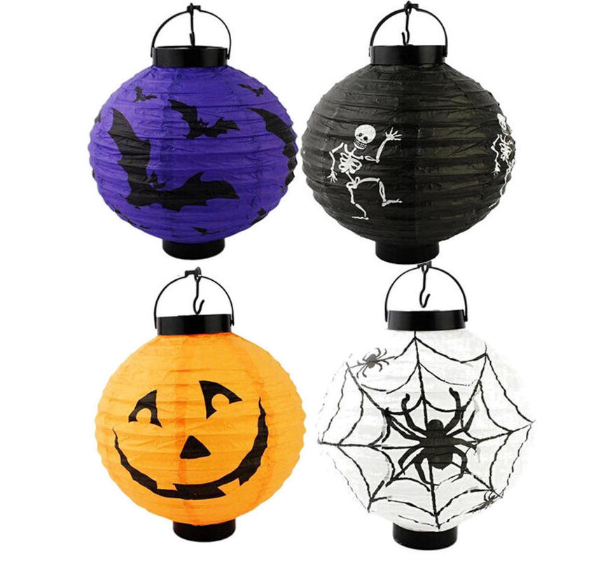 Newish Multi Styles Hanging Battery Operated Halloween Indoor Party Decoration Flickering Pumpkin Led Light Lantern