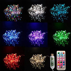 Newish 100 Bulbs 10M 33Ft USB Waterproof Remote Control Flexible Big Bulb LED String Copper Wire Fairy Lights For Christmas