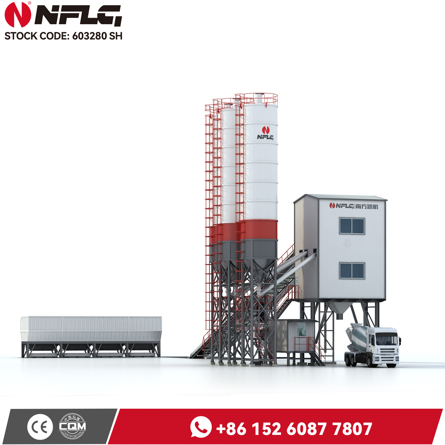 Competitive price high quality hzs50 ready mixed concrete batching plant for road construction