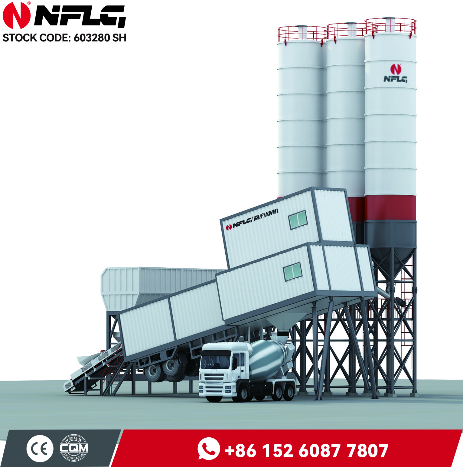 Mini 90 M3/H Concrete Batching Plant Germany HZS90P Specification