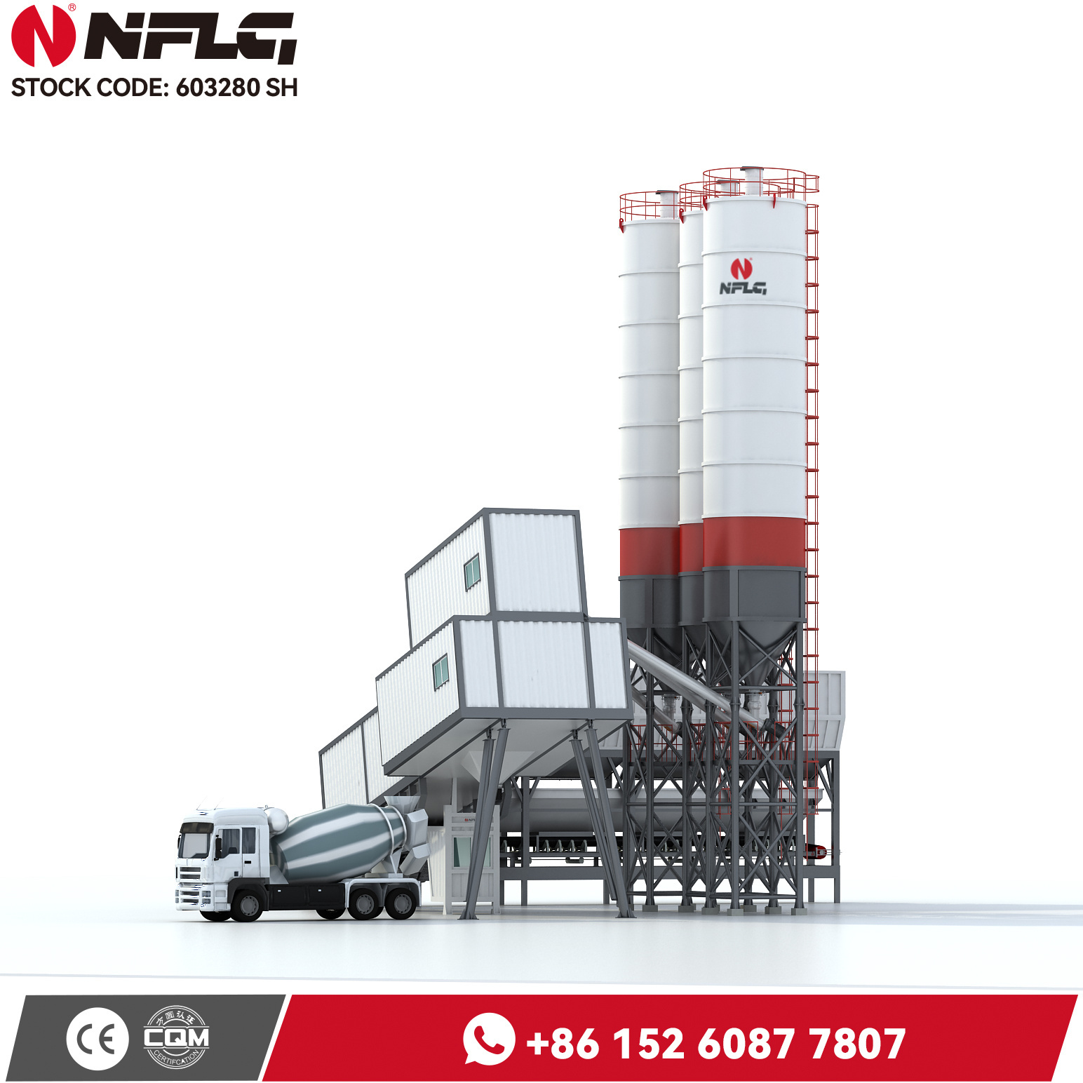 Mini 90 M3/H Concrete Batching Plant Germany HZS90P Specification