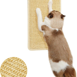 Wall Mounted Cat Scratcher Mat For Protect Wall Couch Window Perch Natural Sisal Cat Scratcher Board With Hook LoopTapes