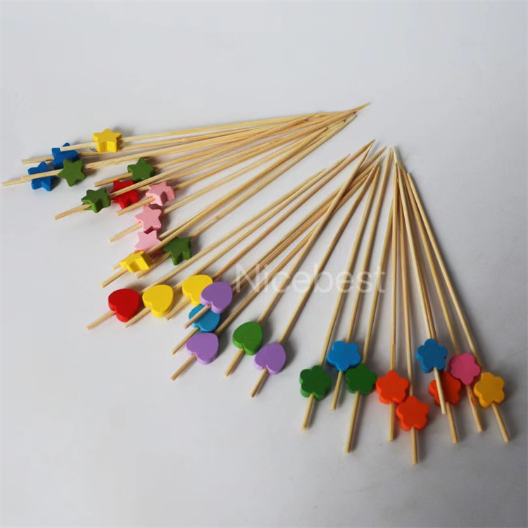 Handmade Sticks Cocktail Picks Toothpicks Bamboo Wood Appetizers Food Skewers for Party Dessert Drink Fruit Barbeque BBQ Snacks