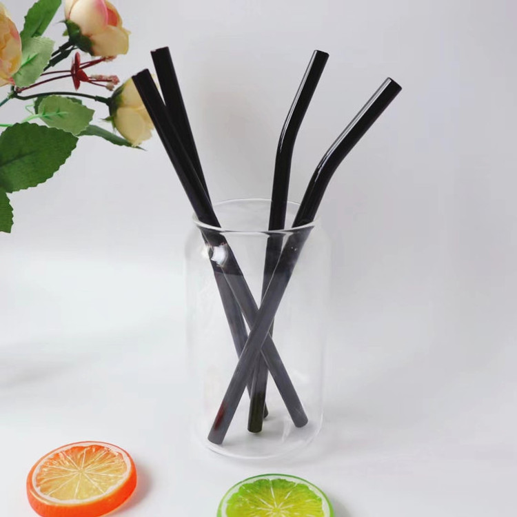 Glass Straws Set Reusable Milkshake Milk Tea Cocktail Colors Straw Drinking Accessories