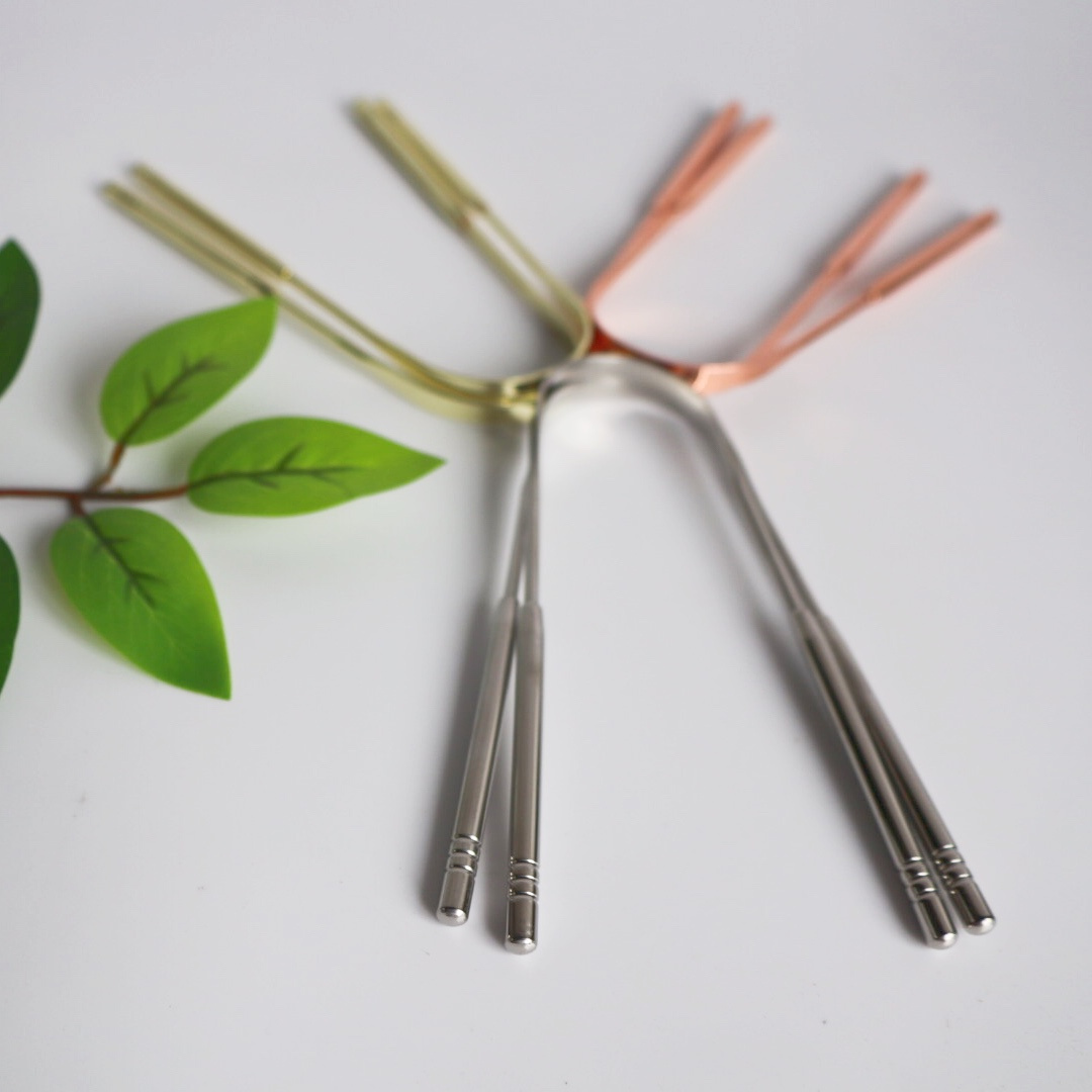 Eco-friendly stainless steel rose gold copper tongue scraper