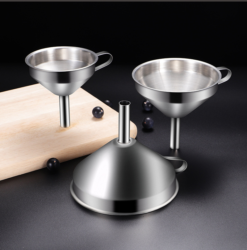 kitchen utensil food  stainless steel funnels set