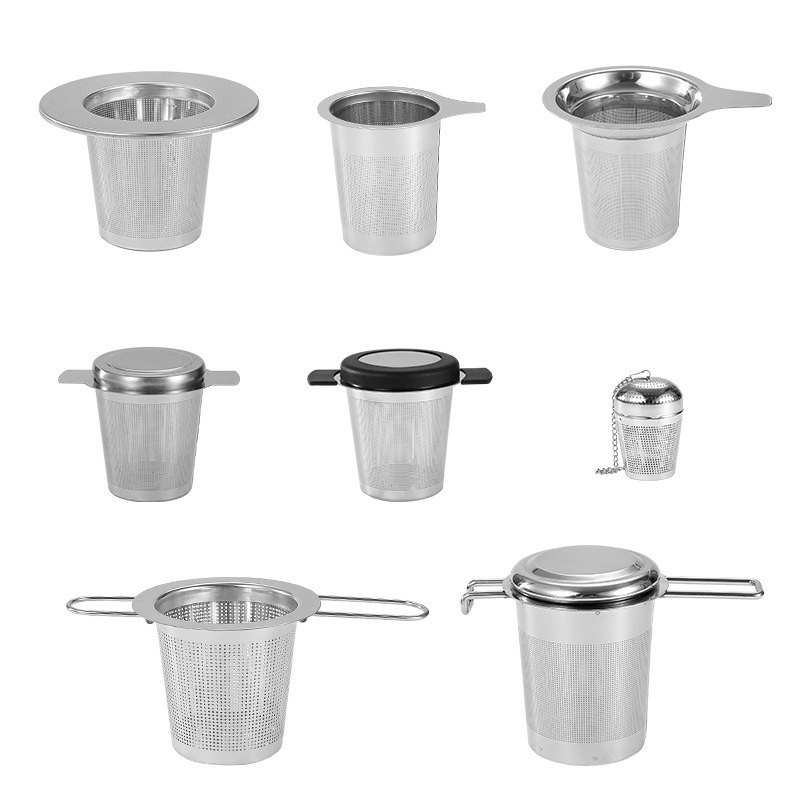 Hot Selling Stainless Steel Tea Infuser Mesh Strainer Easy to Use Loose Leaf Coffee Strainer Set for Teapots Mugs Cups