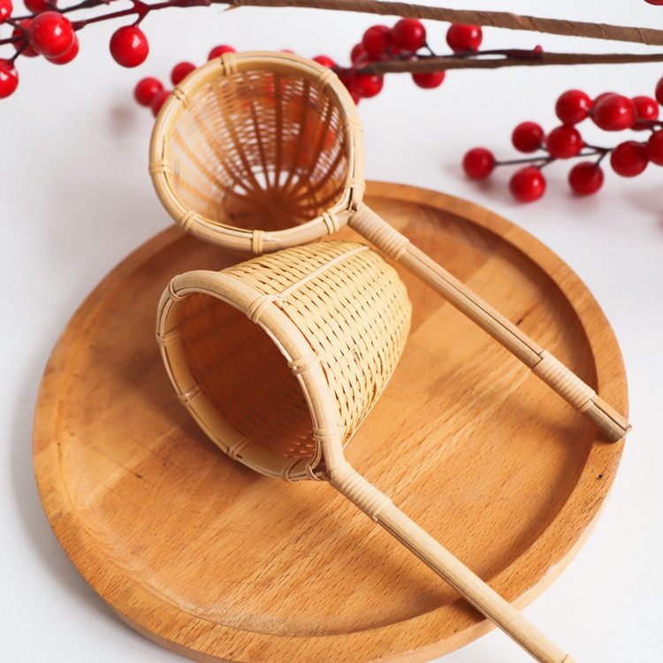 Bamboo Tea Infuser Strainer Filter Leak Tea Leaves Funnel Tools Kitchen Accessories Home