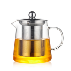 Steel infuser borosilicate with infuser heat resistant gold kettle glass teapot Loose Leaf Tea Maker Tea Brewer for Camping