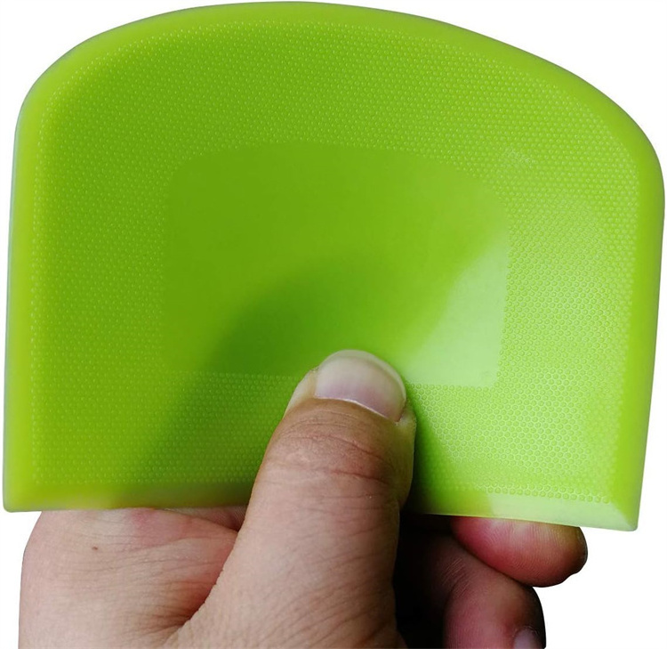 Plastic Bowl Spatula Bench Scraper Kitchen Pastry Cutter Food Scrappers for Bread Dough Baking Cake Fondant Icing