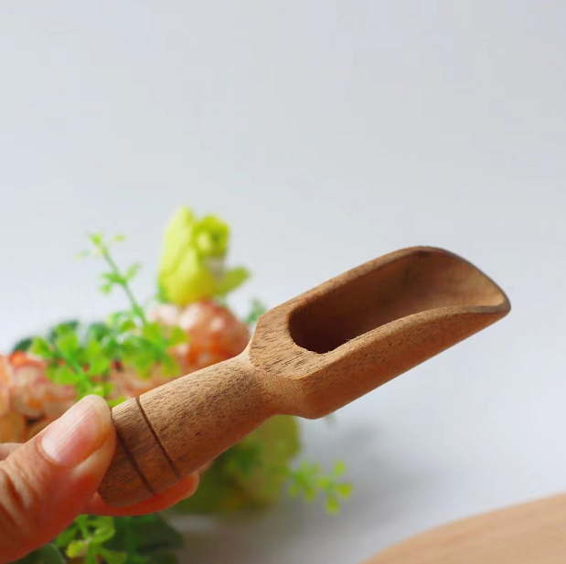 Wholesale Handmade Beech Wood Serving Spoon Measuring Scoop for Spices Sugar Coffee Tea Bath Salt Mini Wooden Spoons