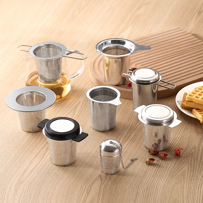 Hot Selling Stainless Steel Tea Infuser Mesh Strainer Easy to Use Loose Leaf Coffee Strainer Set for Teapots Mugs Cups