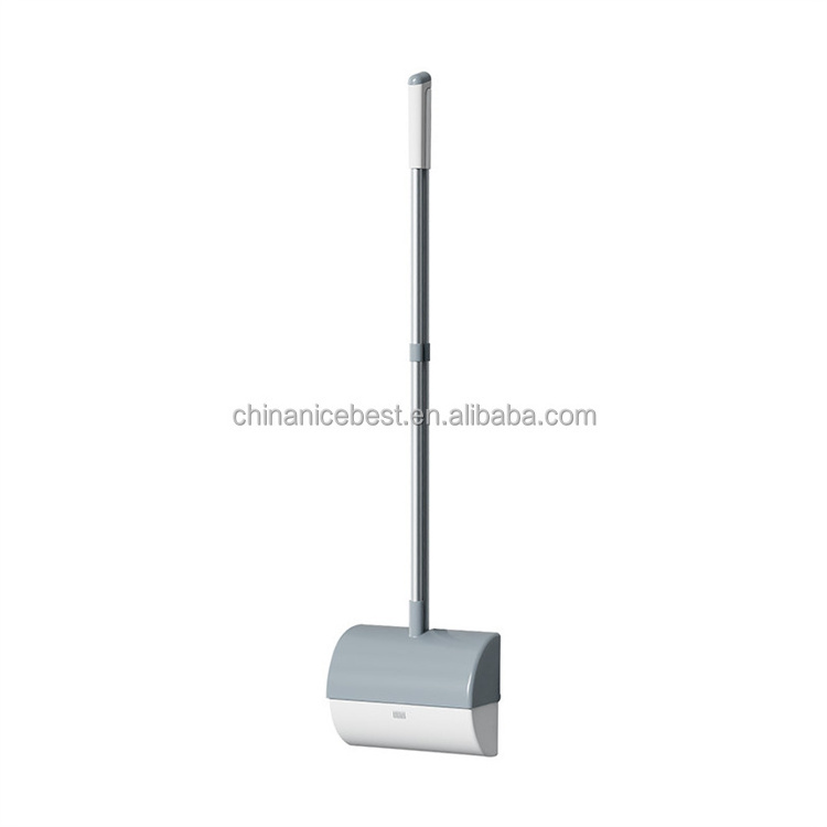 Capsule Design House Broom and Dustpan Set with Long Handle Holder Wall Mount 180 Rotating Broom Dust Pan with CombTeeth