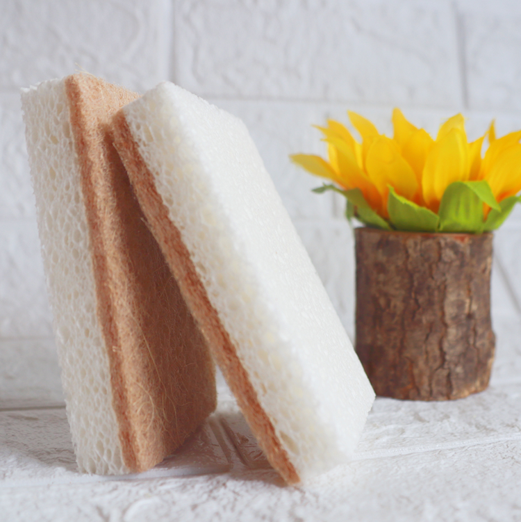 Sisal Fiber Cellulose Sponge Scrub Sponges for Kitchen Esponjas Para Lavar Platos Dish Sponge Scrubber