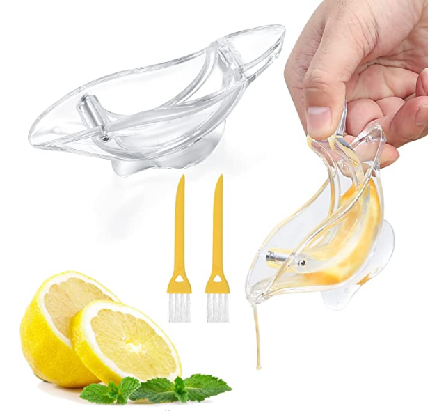 Portable Hand Press Manual Acrylic Lemon Juice Slice Squeezer For Home Kitchen Transparent Bird Shaped Lemon Squeezer