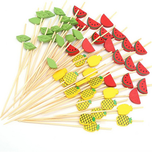 Handmade Sticks Cocktail Picks Toothpicks Bamboo Wood Appetizers Food Skewers for Party Dessert Drink Fruit Barbeque BBQ Snacks