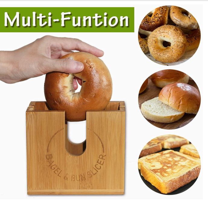 Adjustable Bagel Cutter Slicer for Small and Large Bagels Bagel Cutter Bread Slicer holder for Buns Muffins and Rolls