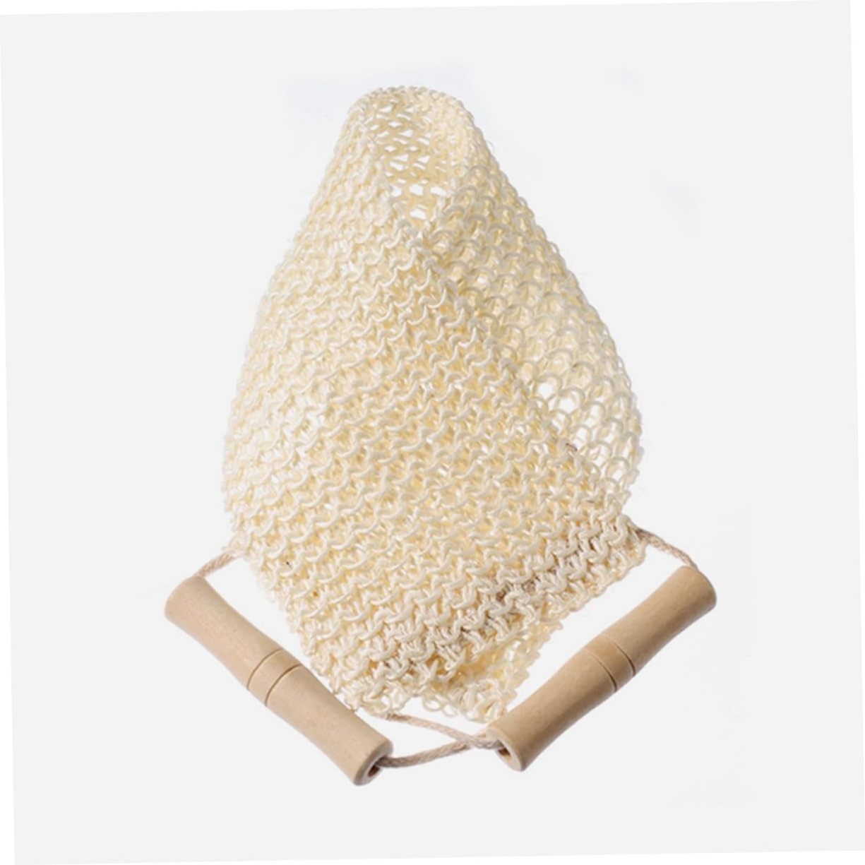 Natural Eco Organic Cleansing Shower Exfoliating Pull Back Strip Wooden Handle Sisal Back Scrubber For Body