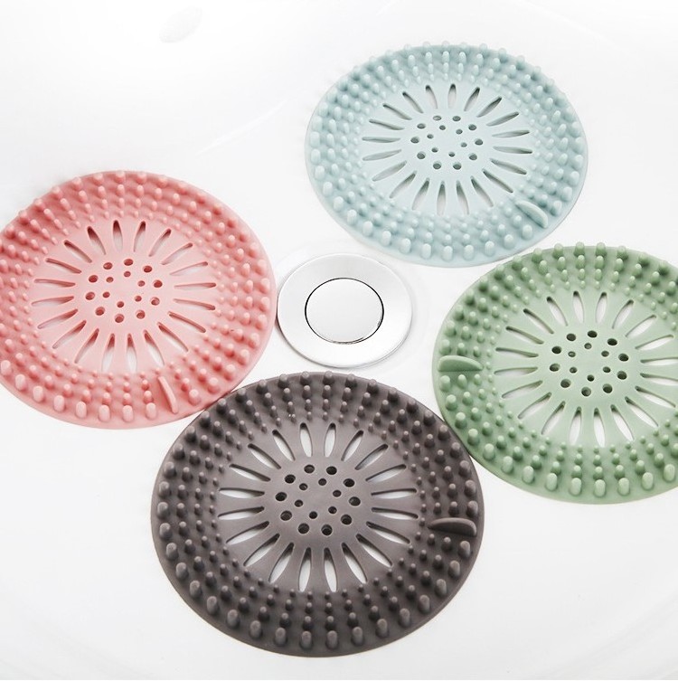 Silicone Sink Drain Strainers Protector Shower Drain Hair Catcher Stopper Sink Strainer For Kitchen Bathroom