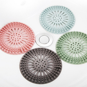 Silicone Sink Drain Strainers Protector Shower Drain Hair Catcher Stopper Sink Strainer For Kitchen Bathroom