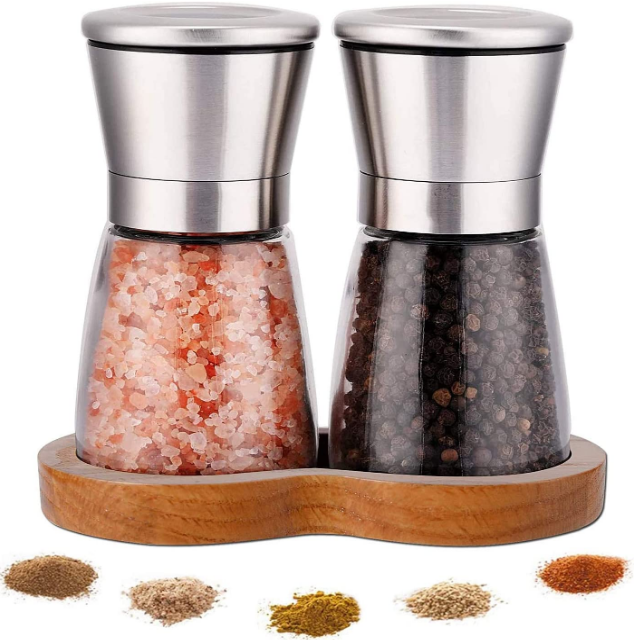 Salt and Pepper Mills Grinders with Adjustable Coarseness adjustable stainless steel salt and pepper mill