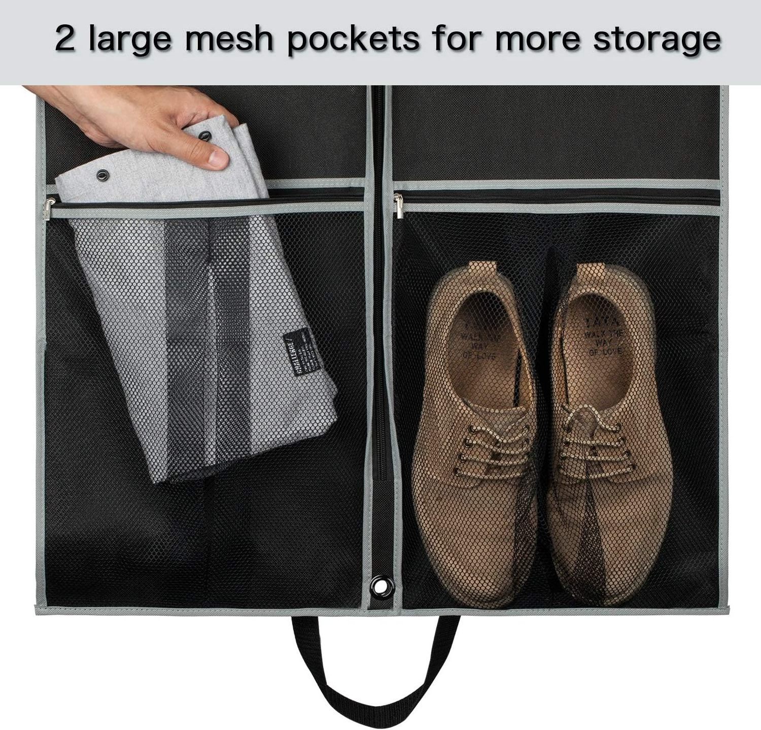 Durable reusable custom garment bags wholesale bag with zipper Suit Bags for Travel and Storage  Suit Cover