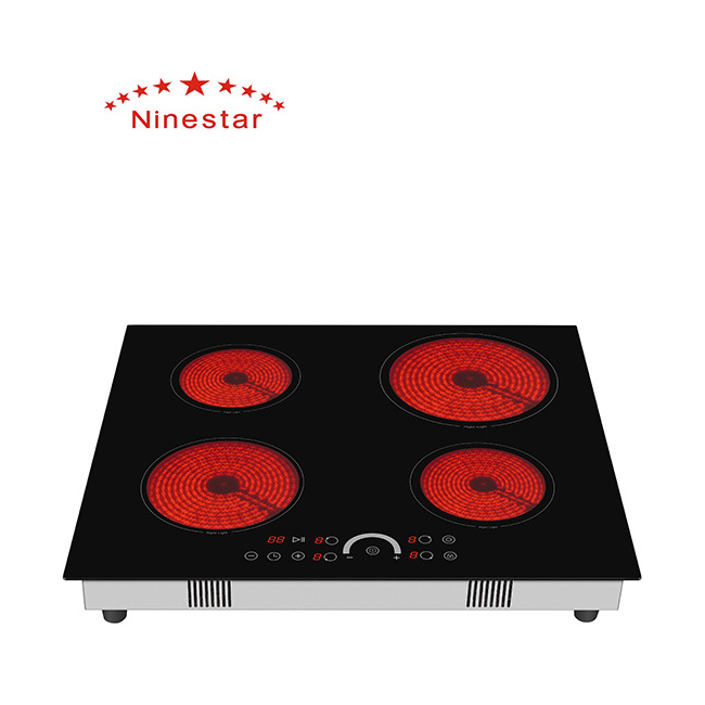 NS.D887   New Design Factory Supplier 4 burners ceramic hob Infrared Cooker Electric Infrared Stove