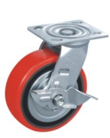 Industrial Truck Hand Cart Trolley Wheels Swivel Plate Heavy Duty PU Caster