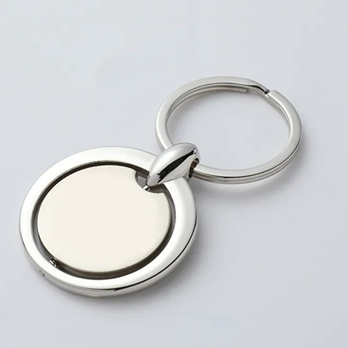 Cheap Price Keychain Accessories Key Chains Laser Engraving Car Stainless Steel Blanks Oval Round Metal Custom