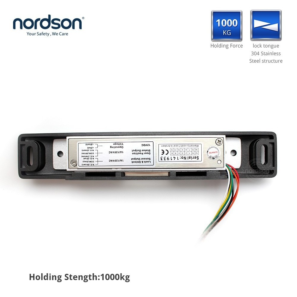 Nordson security electronic door lock waterproof electric strike Push Bar lock