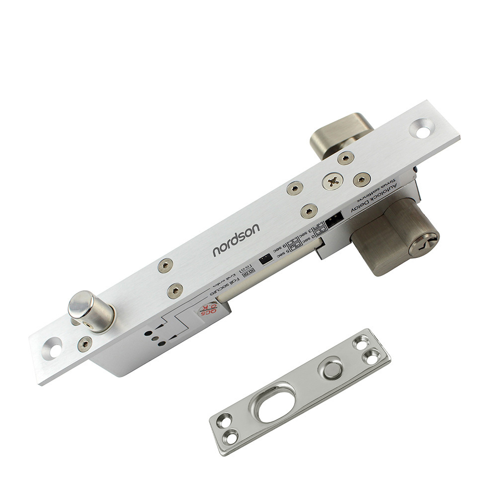 Narrow Frame solid glass metal electric bolt door lock