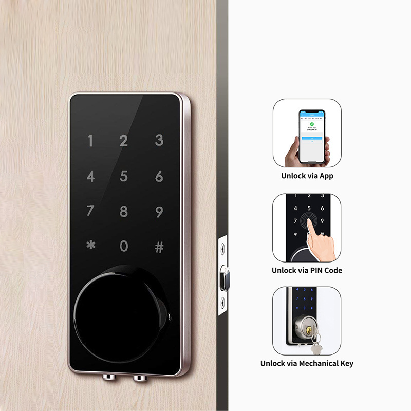 Touch Screen Keypad Dead Bolt Mortise Electric Keyless Ttlock Gate Digital Wifi Smart Tuya App Door Lock